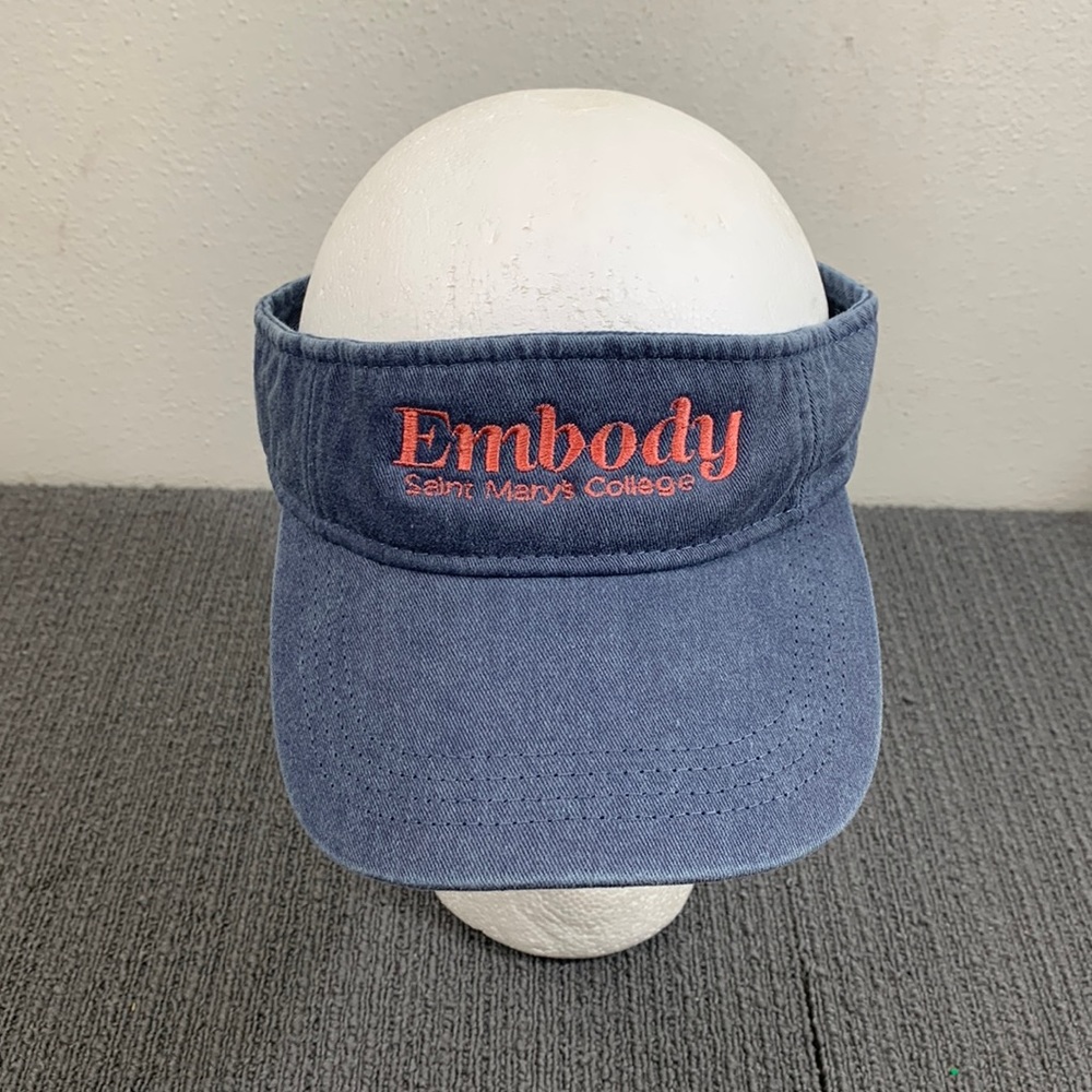 Embody Saint Mary's College Visor Womens Adjustable Blue Strapback Sportsman